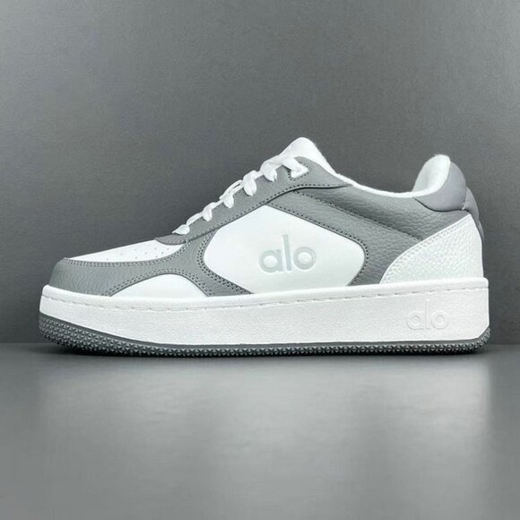 Alo Yoga Thick-Sole White Sneakers (Men's Gray) - Picture 6 of 9